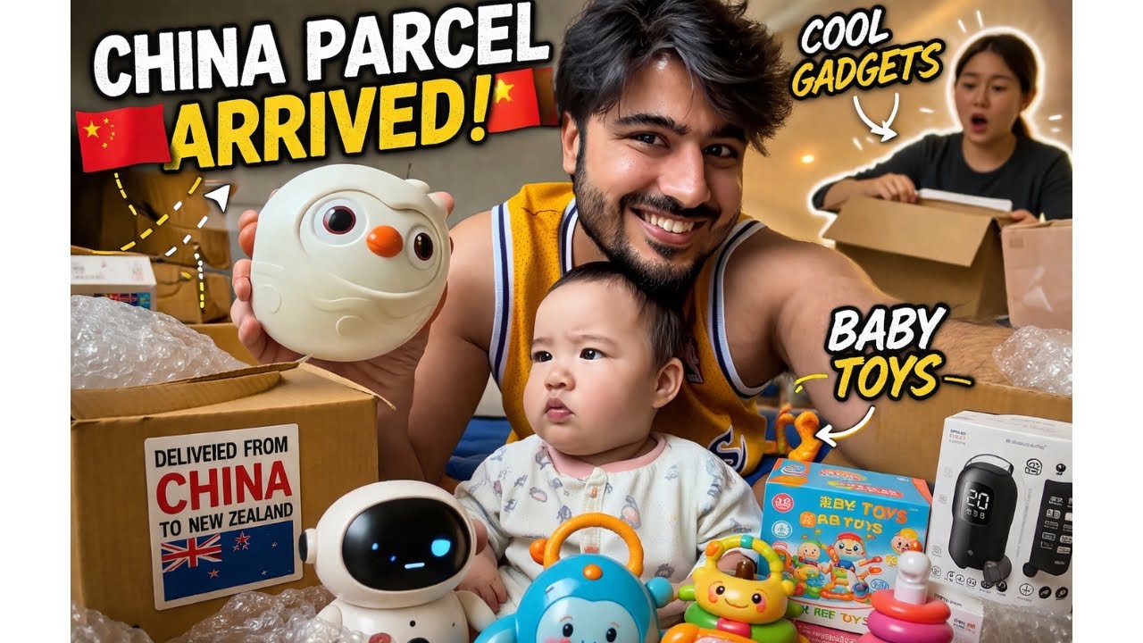 Chinese Gadgets & Baby Toys Delivered to New Zealand | Indian-Chinese Couple Daily Vlog | NZ 🇳🇿