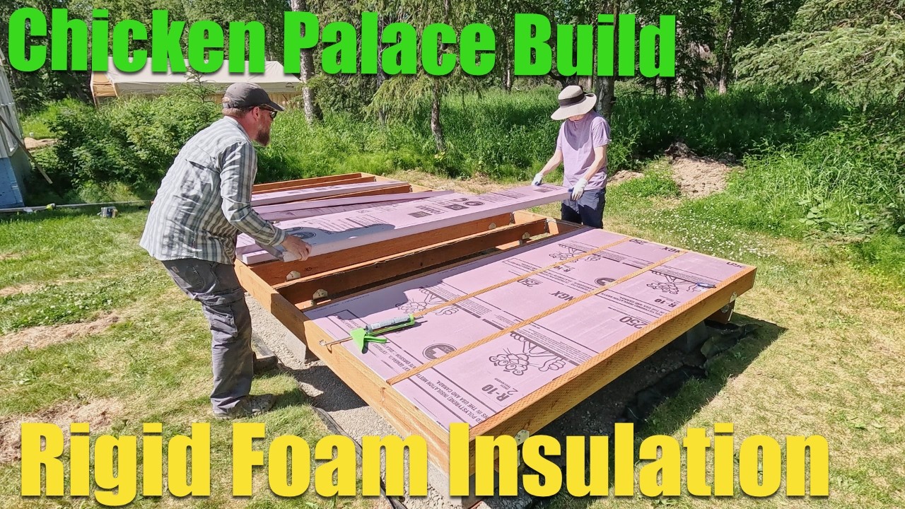Installing Rigid Foam Insulation in the Chicken Coop Floor