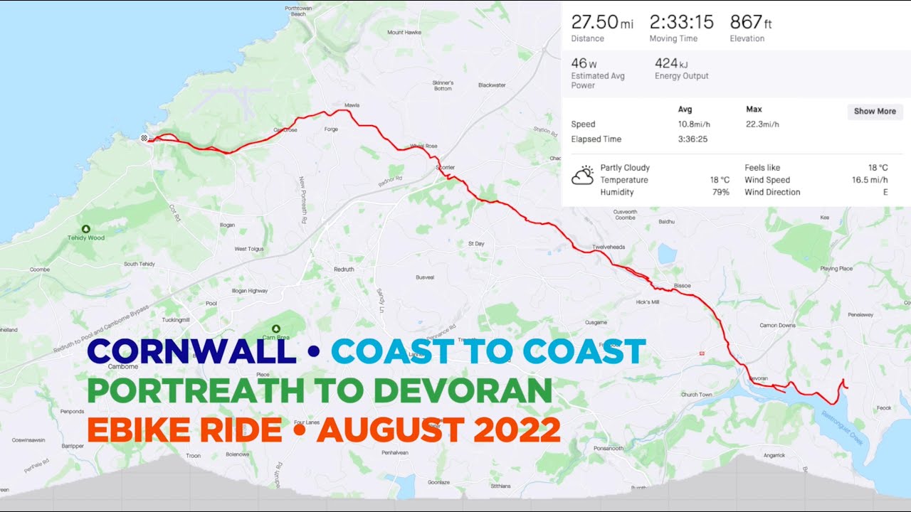 Cornwall Coast To Coast • eBike Ride • Portreath to Devoran