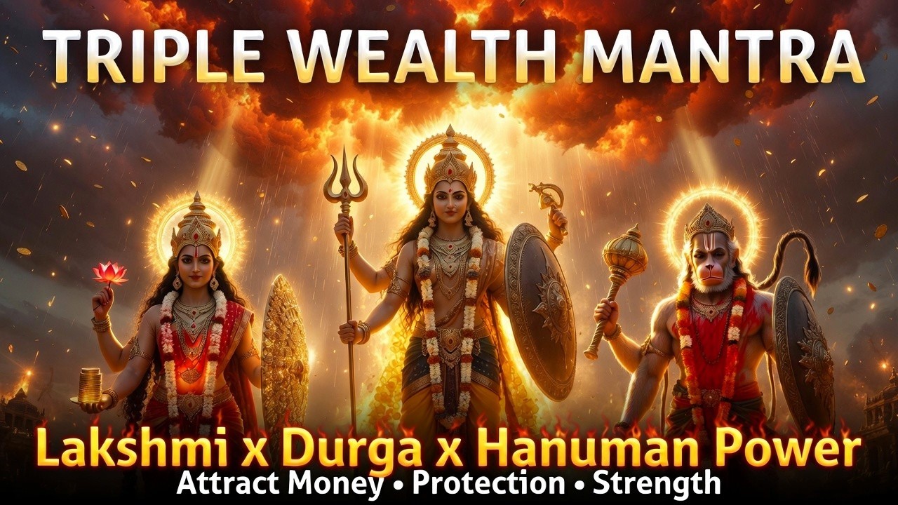 Triple Wealth Mantra Part-2 💰✨ | Lakshmi × Durga × Hanuman | पैसा + सुरक्षा + सफलता | Most Powerful