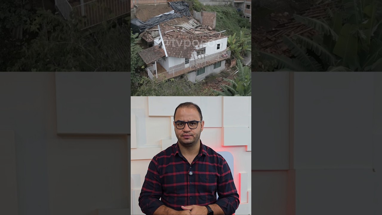 CASAL E FILHOS FOGEM MOMENTOS ANTES DE CASA DESABAR EM PO&Ccedil;OS DE CALDAS