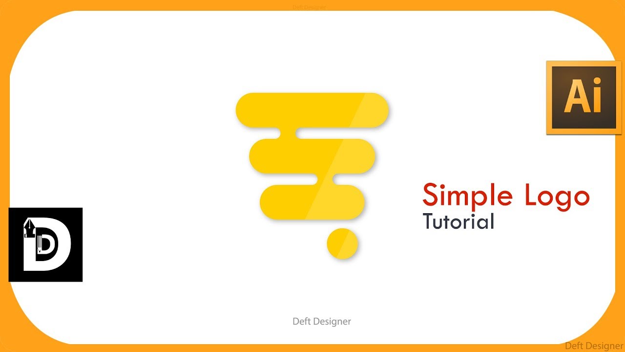 Illustrator Simple LOGO Design in Illustrator CC 2018 ; Deft Designer