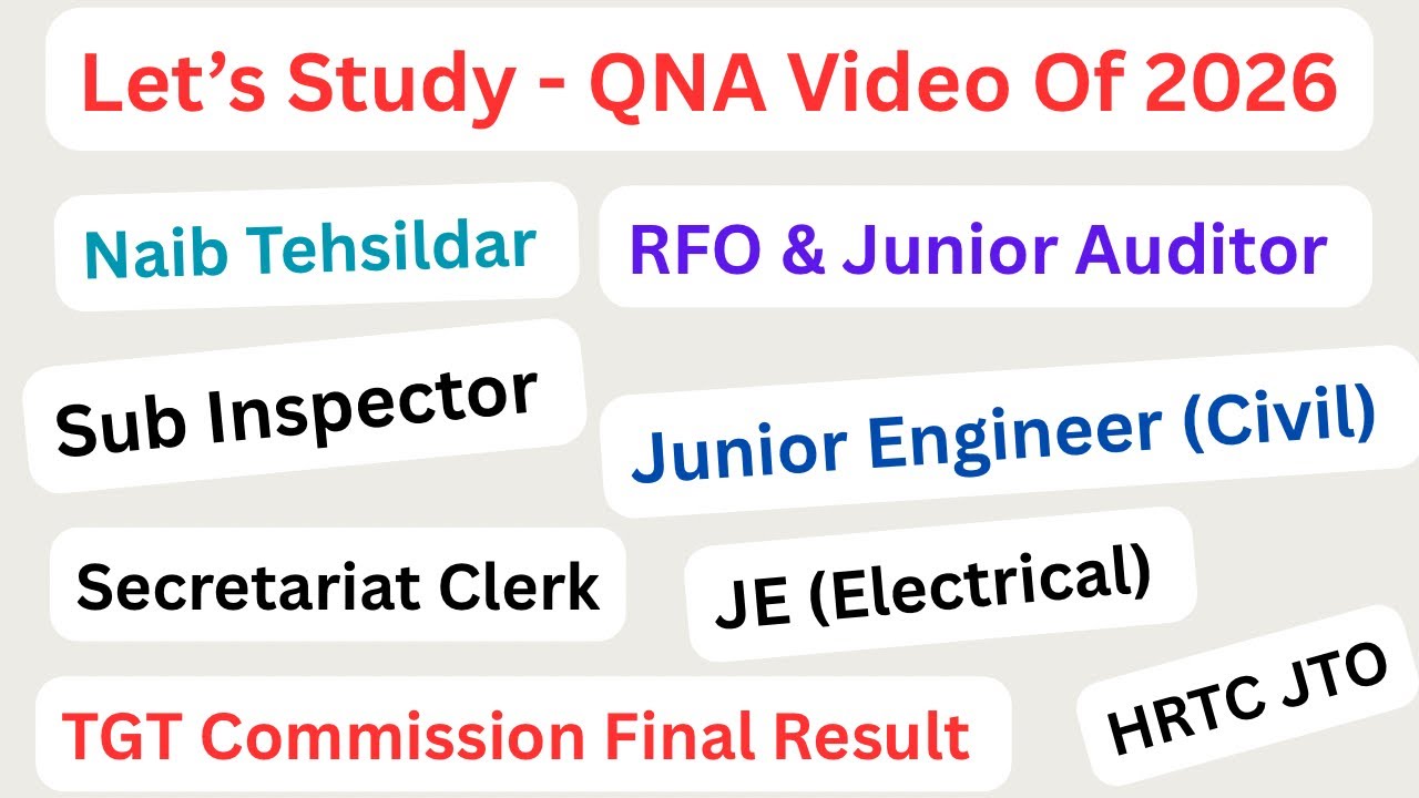 || Let&rsquo;s Study - QNA Video of 2026 || 