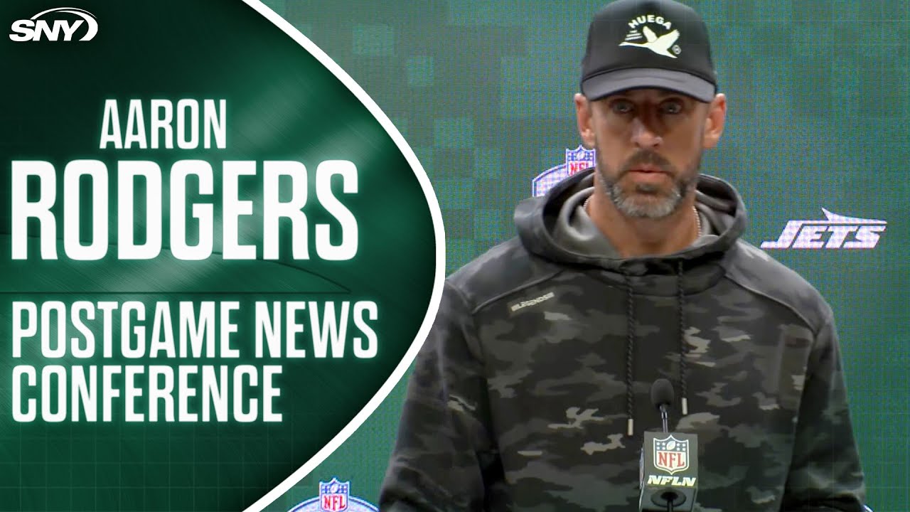 Aaron Rodgers says game was 'below my standard,' also suffers sprained ankle in Jets loss | SNY