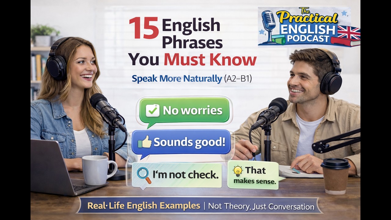 15 English Phrases You Must Know | Speak More Naturally (A2–B1)