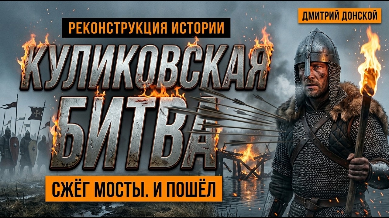КУЛИКОВСКАЯ БИТВА: НАЗАД  ПУТИ НЕТ - ДОН ЗА СПИНОЙ | СОЖГЛИ ЗА СОБОЙ МОСТЫ | AI Реконструкция 1380
