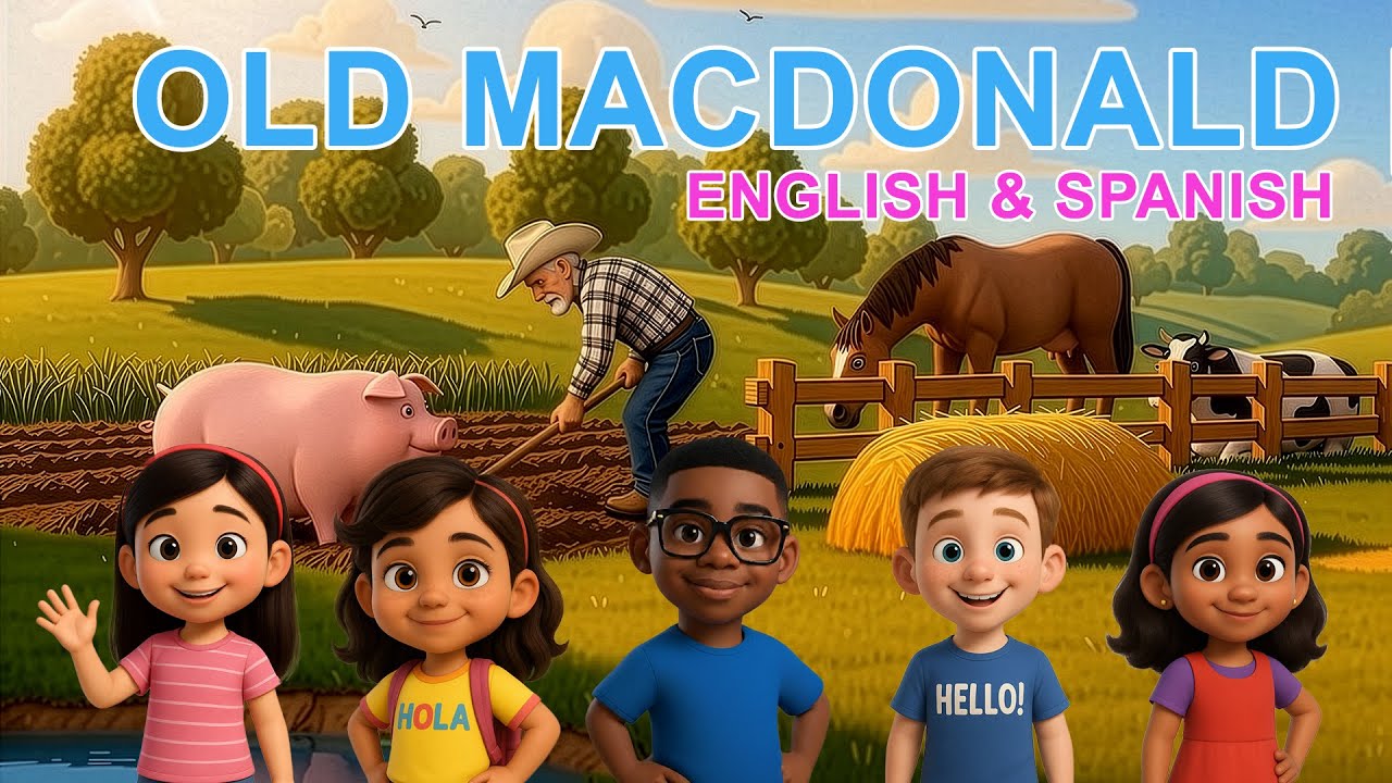 Old MacDonald Had a Farm | Easy Bilingual Nursery Rhyme (English & Spanish)