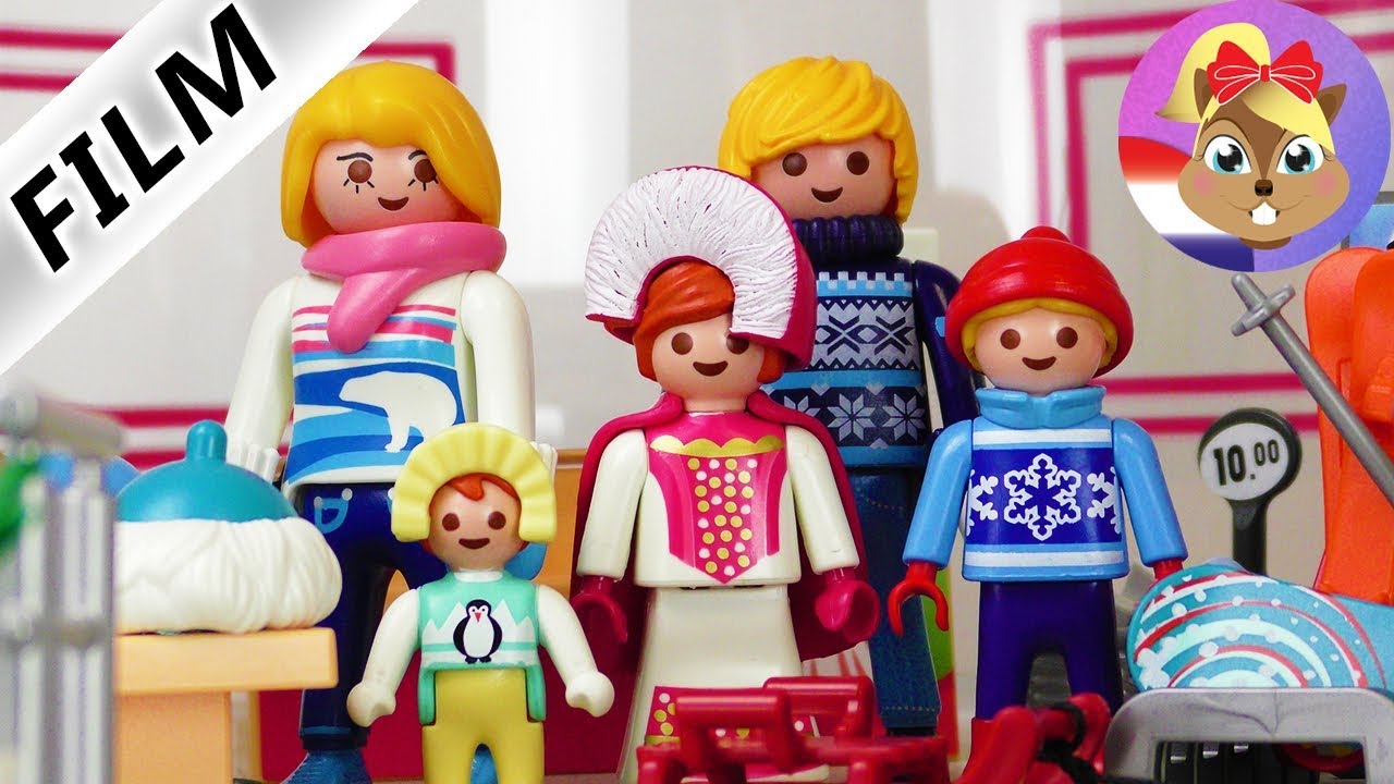 Playmobil video Nederlands | Zo ziet familie Vogel er in de WINTER uit! | Grote shoppingtour