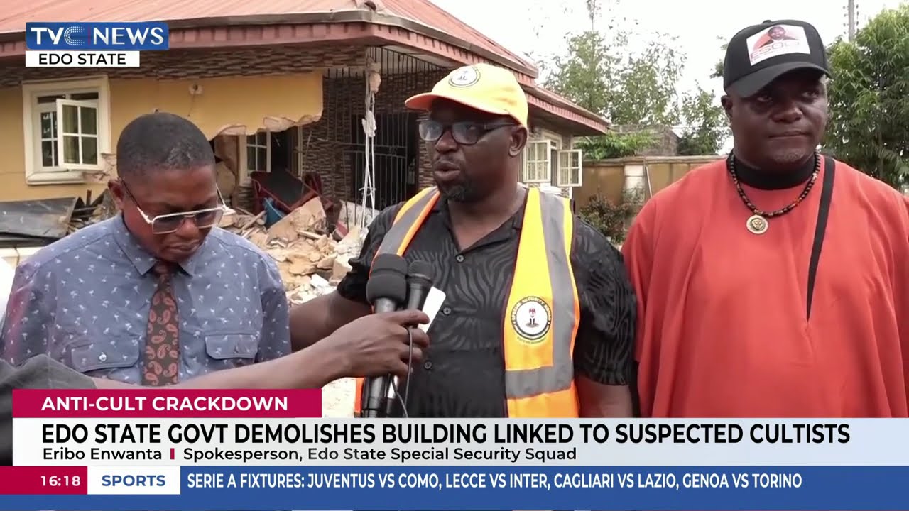 Edo State Govt Demolishes Building Linked To Suspected Cultists