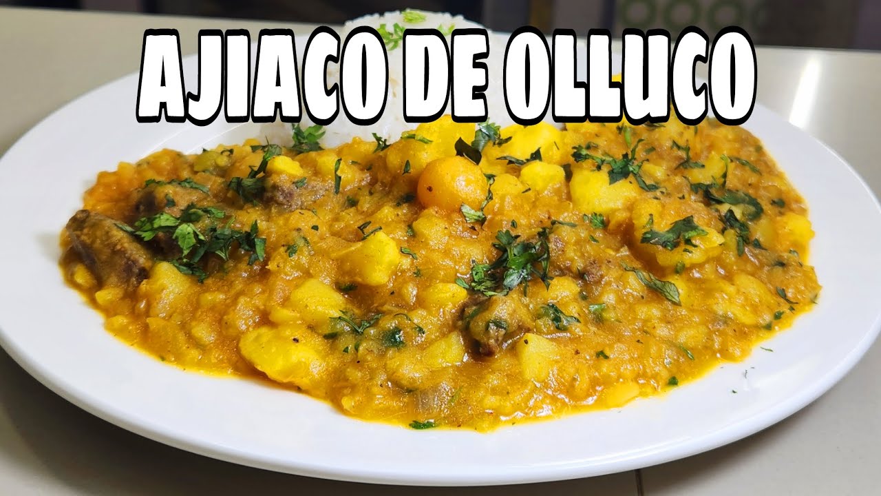 Como Preparar AJIACO DE OLLUCO con CARNE bien peruano - RECETA COMPLETA