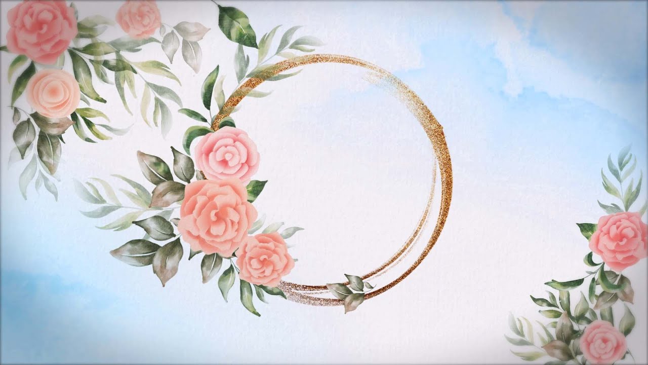 Цветочный фон для пригласительных №5 | Тойға шақыру | Free Blank Floral Wedding Invitation