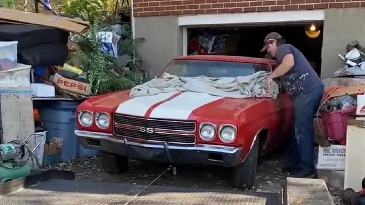 Chevelle SS396 1970 года был найден спрятанным в подвале в Цинциннати, штат Огайо, более 30 лет!!!