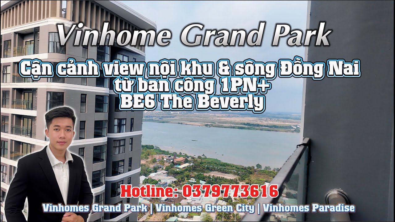 🏠 Khám phá chi tiết Layout 1PN+ tòa BE6 The Beverly: View nội khu & Sông Đồng Nai.