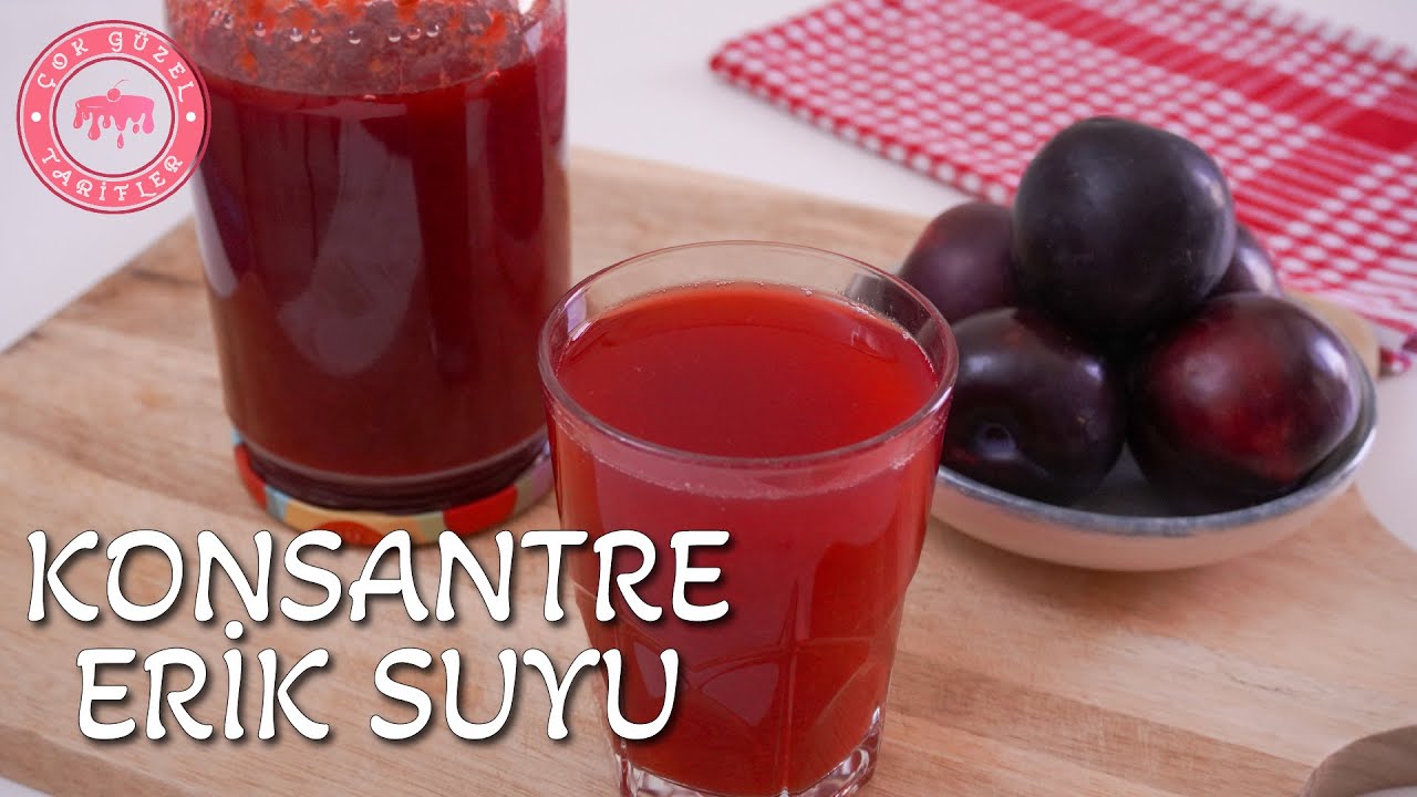 🟣 Erik Suyu Nasıl Yapılır ✅ Şekersiz Erik Suyu Yapımı, Konsantre Meyve Suyu Tarifi, Kış Hazırlıkları