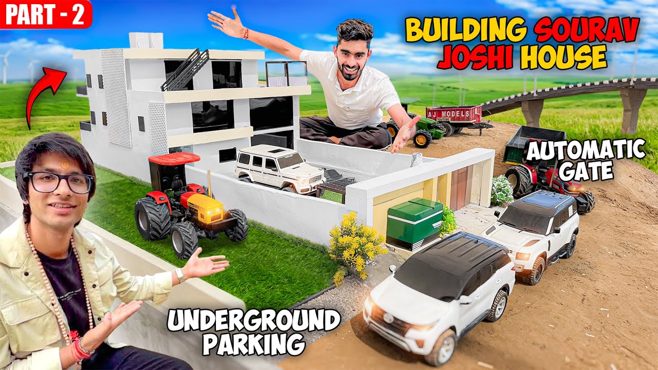 I Build Sourav Joshi’s House in mini city using Rc Vehicles with bricks 🧱🔥Part-2 @souravjvlogs 
