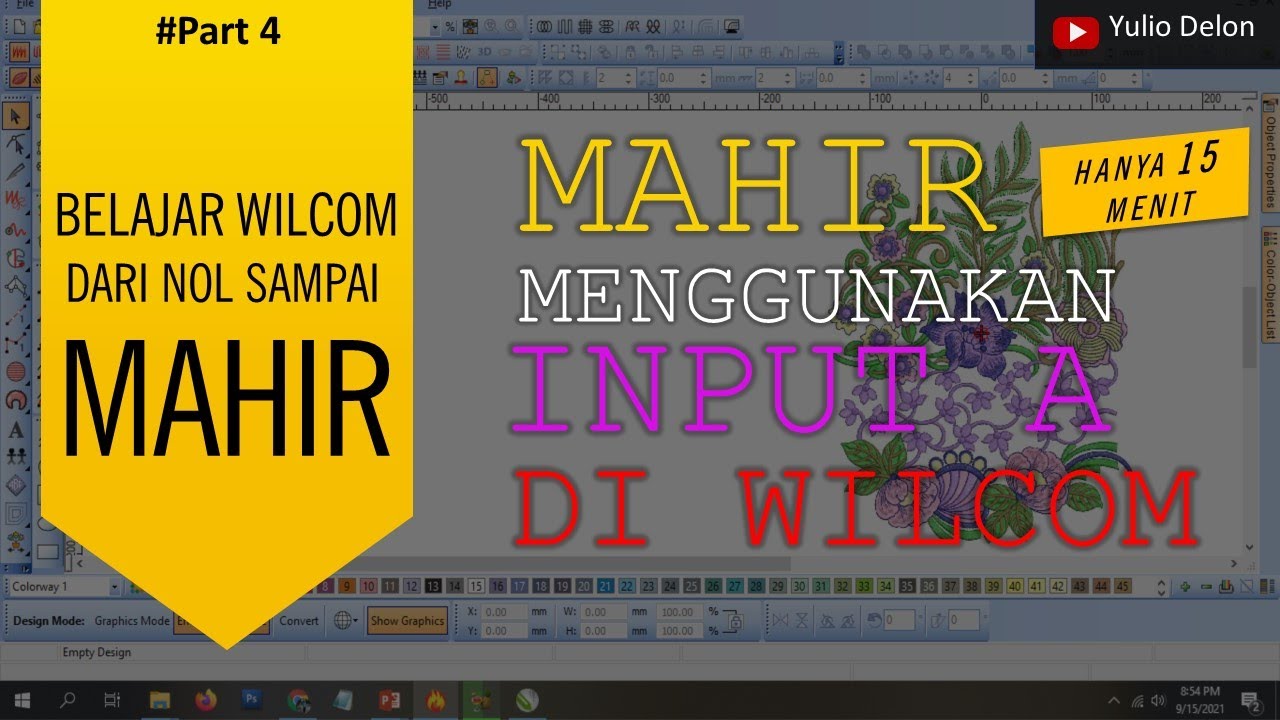 Belajar Wilcom E2 (Part 4) Menggunakan Input A pada program Wilcom
