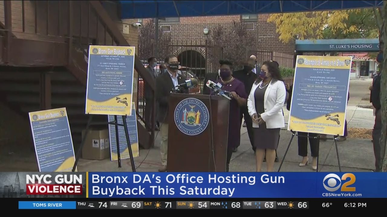 Bronx DA's Office Hosting Gun Buyback On Saturday