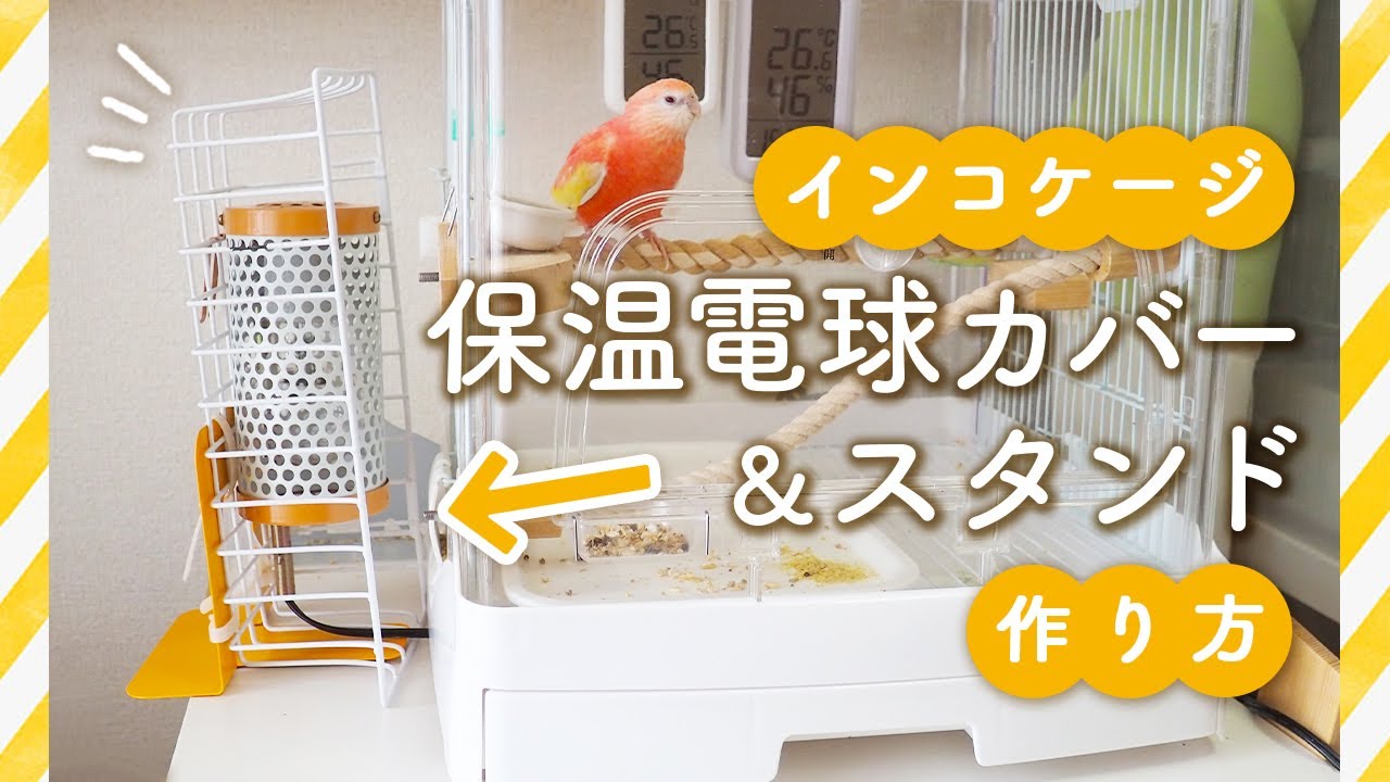 保温電球カバー＆スタンドの作り方／もも5才のお誕生日／お友達のサザナミインコさんがやってきた
