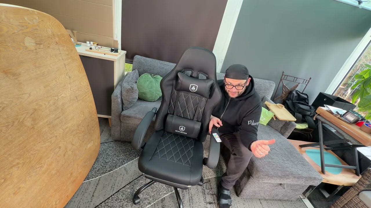 How to assemble GTPLAYER Gaming Chair, Office Chair, Gaming Chair with LED Light Bar DIY