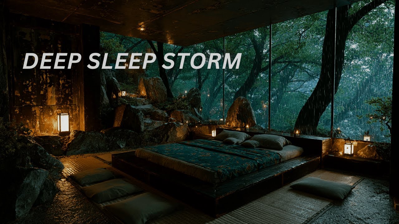 Rainstorm Sanctuary Sleep – 10 Hours of Rain & Thunder for Deep Sleep