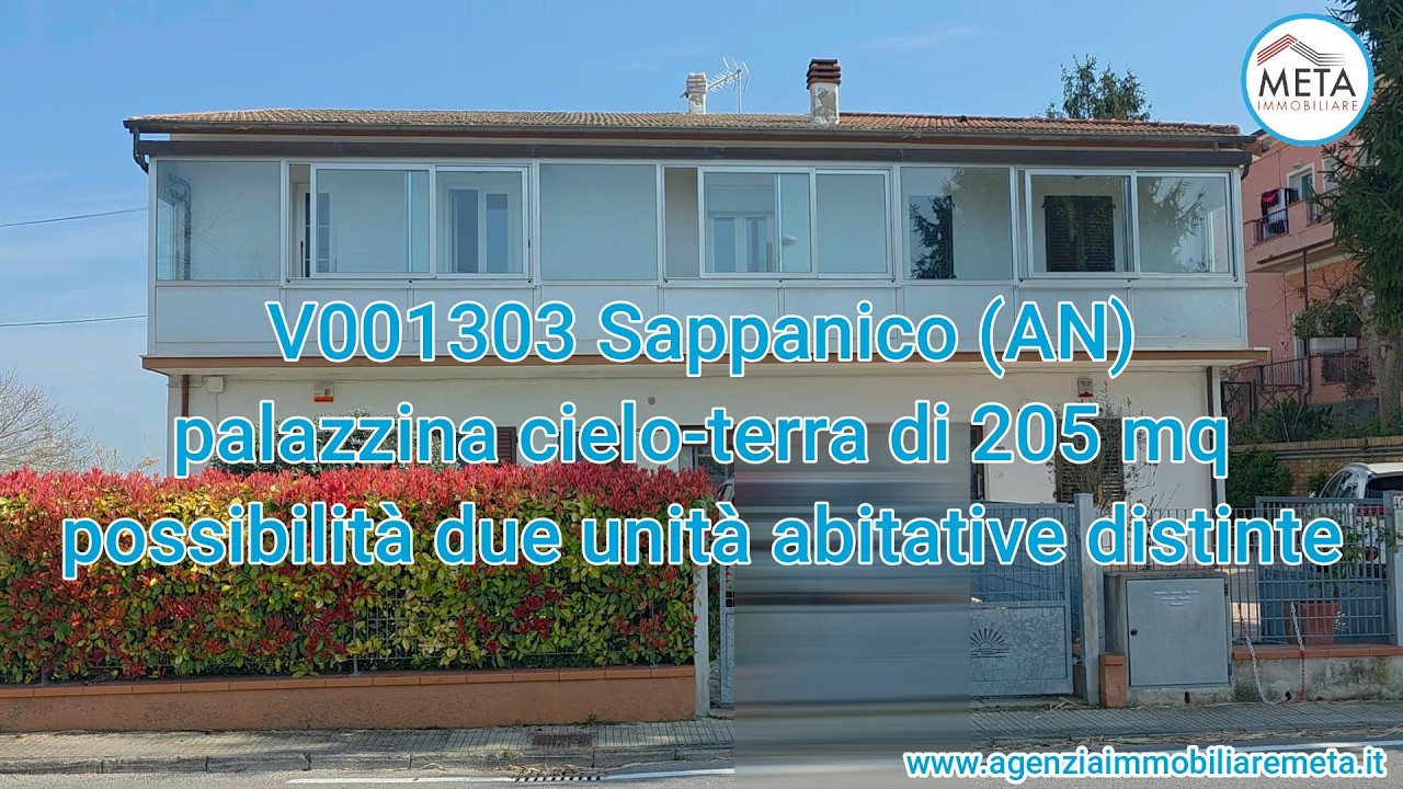 V001303 Sappanico (AN) palazzina cielo-terra di 205 mq possibilità due unità abitative distinte
