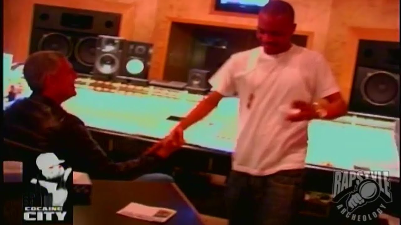 T.I & Lyor Cohen in studio recording session doing skits for TI vs. TIP