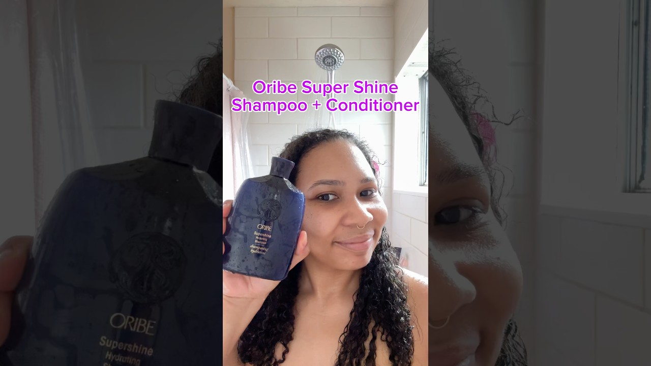 Oribe Super Shine Shampoo & Conditioner #oribe #curlyhair #washday