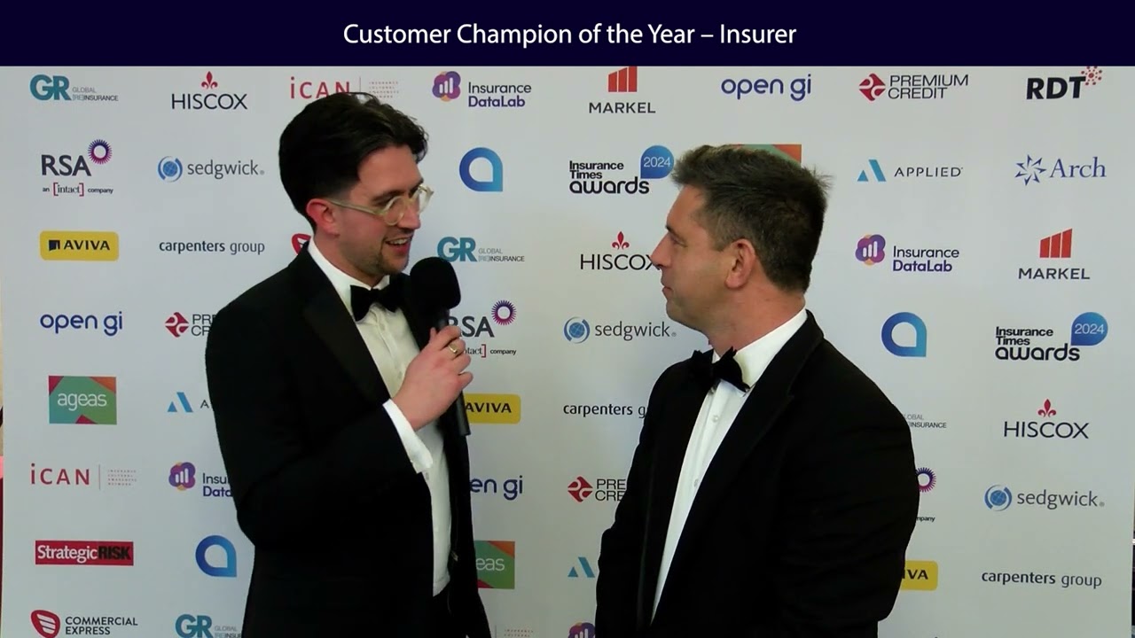 Insurance Times Awards 2024 - Customer Champion of the Year &ndash; Insurer (sponsored by RDT)