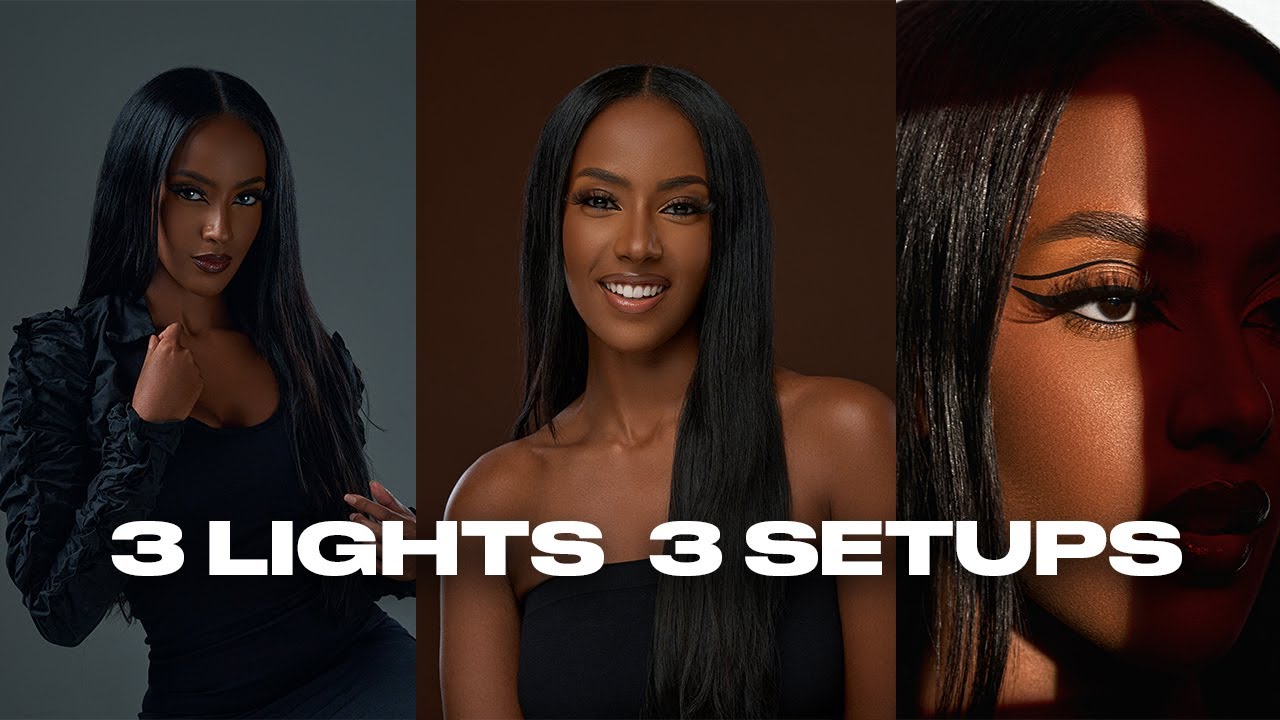 3 SIMPLE STUDIO PHOTOGRAPHY SETUPS WITH 3 LIGHTS
