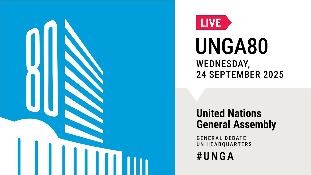 #UNGA 80 General Debate Live - 24 September 2025 (Day 2) - Ukraine, Iran, Australia, Italy and More