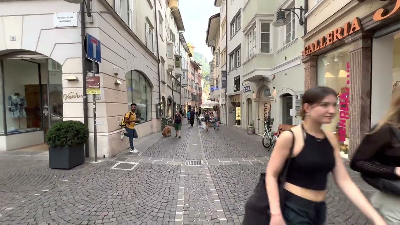 Bolzano Italy Walking in Old Town 4K HDR