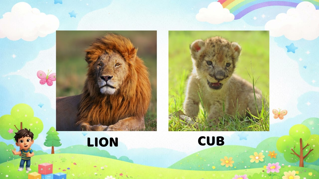 Animal Babies for Kids 🐶🐱 Learn Baby Animals | Part 1
