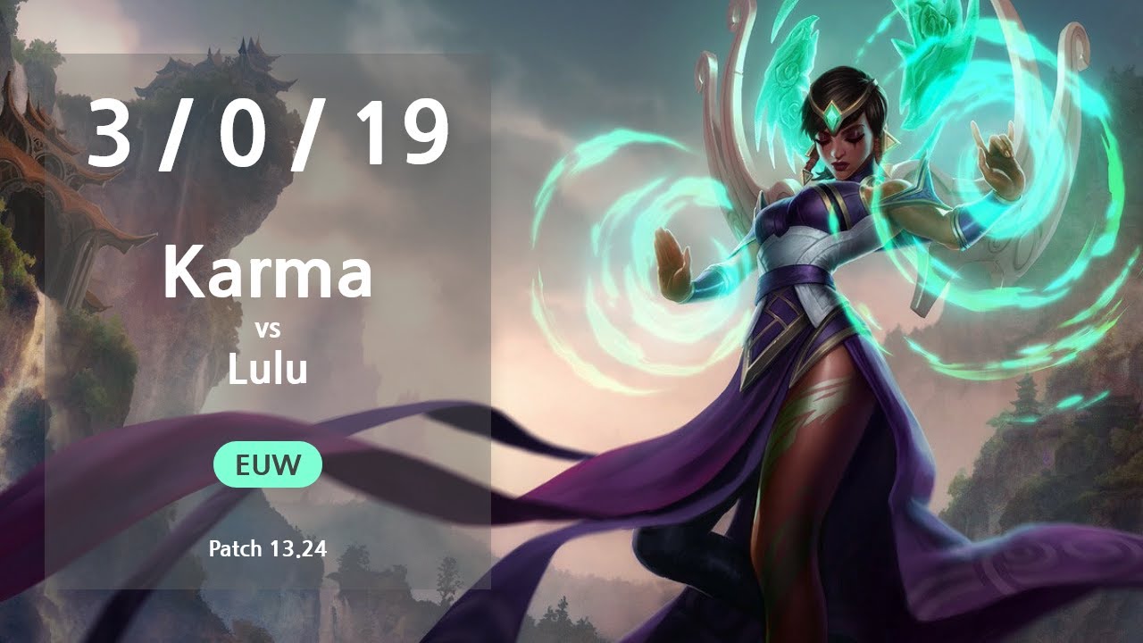 Karma Support vs Lulu - EUW GrandMaster Patch 13.24