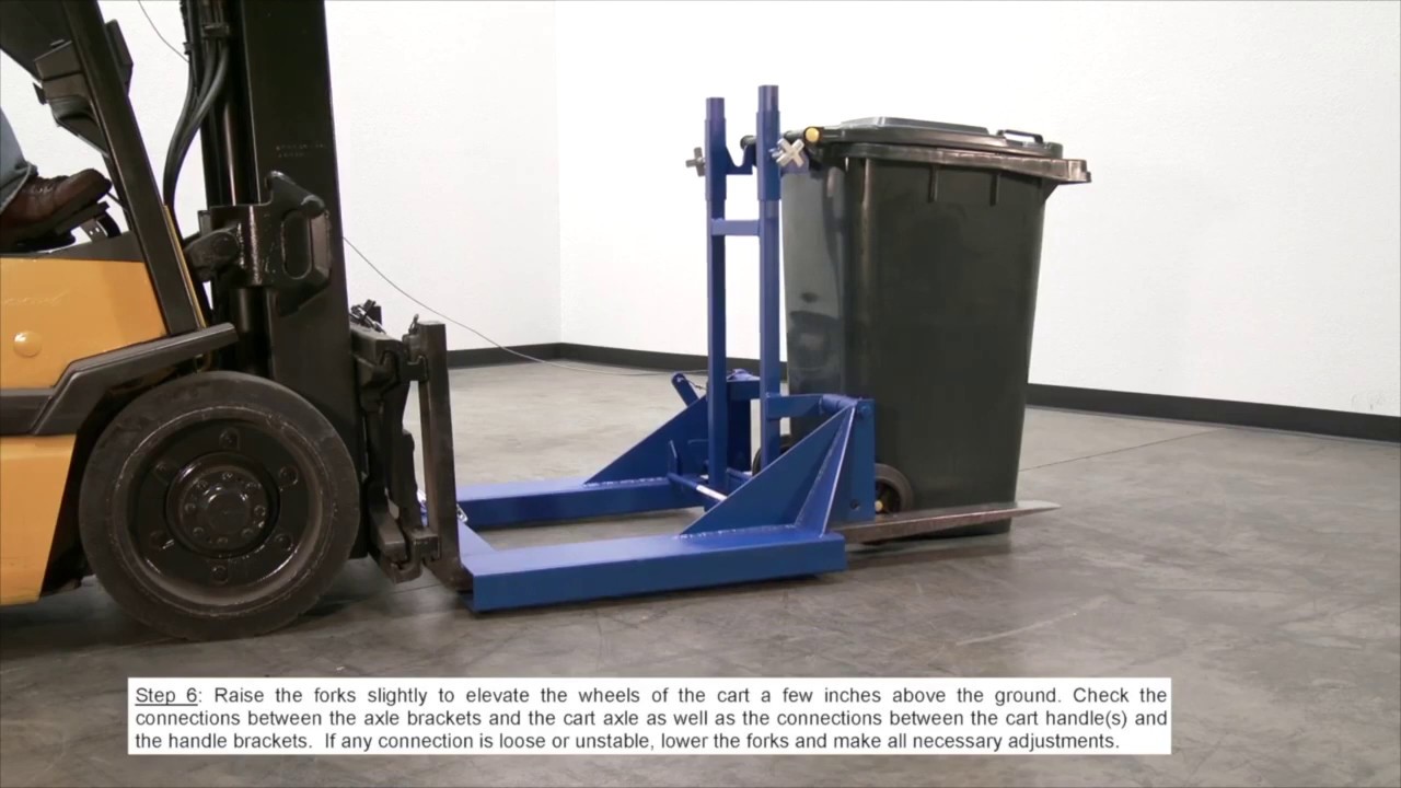 Vestil FM-T-DUMP Fork Truck Mounted Trash Can Dumper