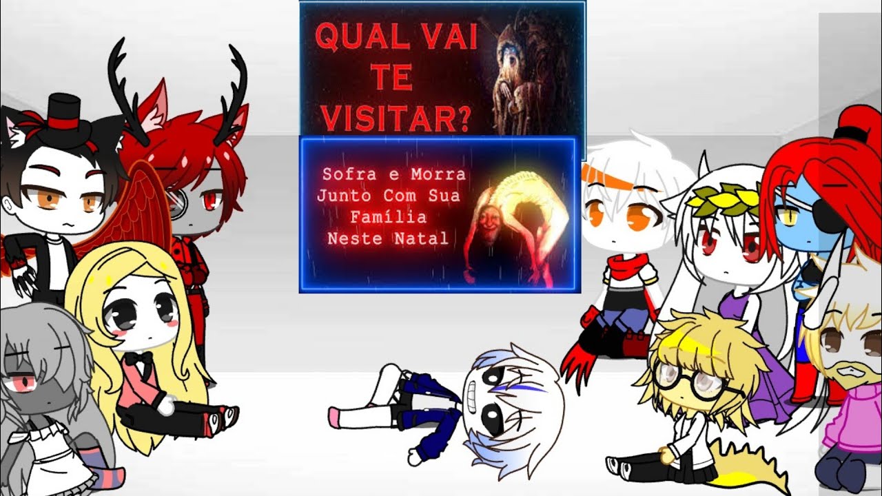 hazbin hotel 🏨 e undertale reagindo história do krampus e scp 4666
