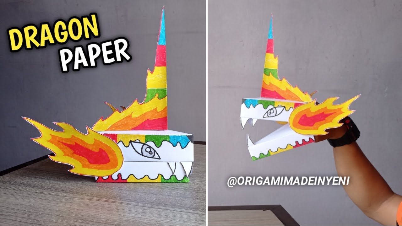 DIY Paper Dragon Puppet Tiktok | How to make a paper Dragon