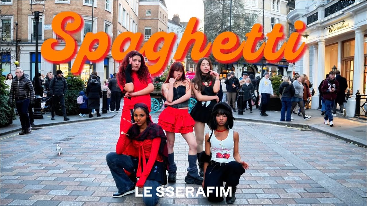 [KPOP IN PUBLIC | ONE TAKE 4K ] LE SSERAFIM(르세라핌) - ‘SPAGHETTI’ DANCE COVER IN LONDON BY NATI & ANET
