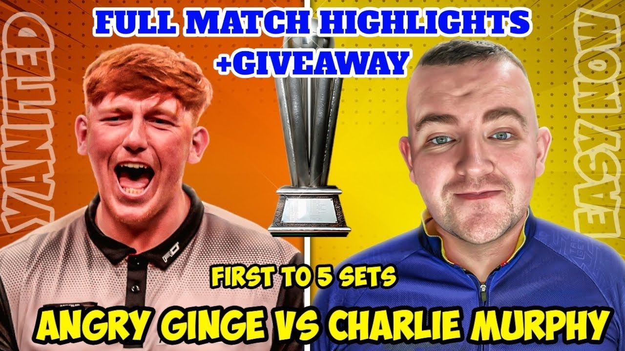 ANGRY GINGE V CHARLIE MURPHY FULL MATCH HIGHLIGHTS INFLUENCER DARTS MATCH