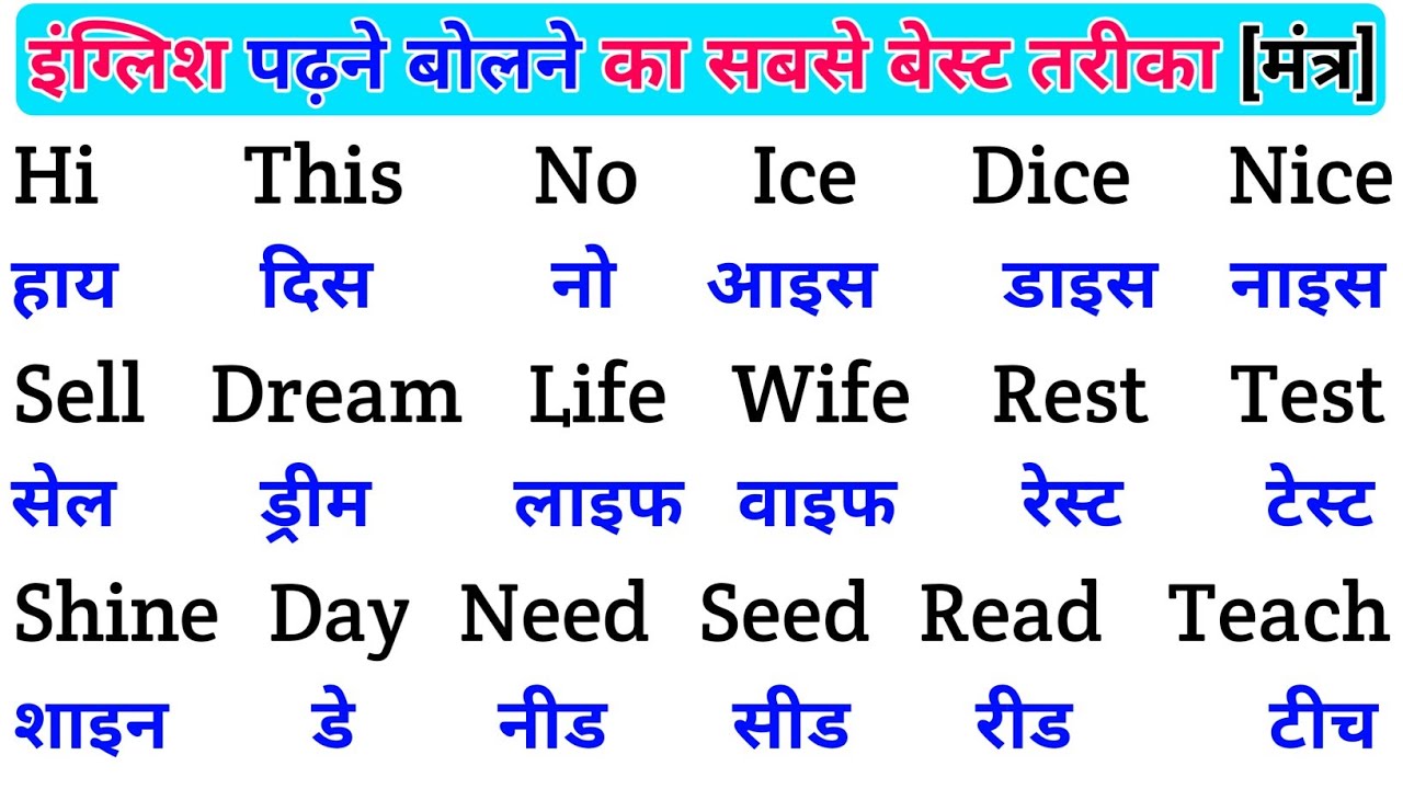 English padhna Saral Tarika |spoken English Learning Video | english bolna aur likhna seekhen