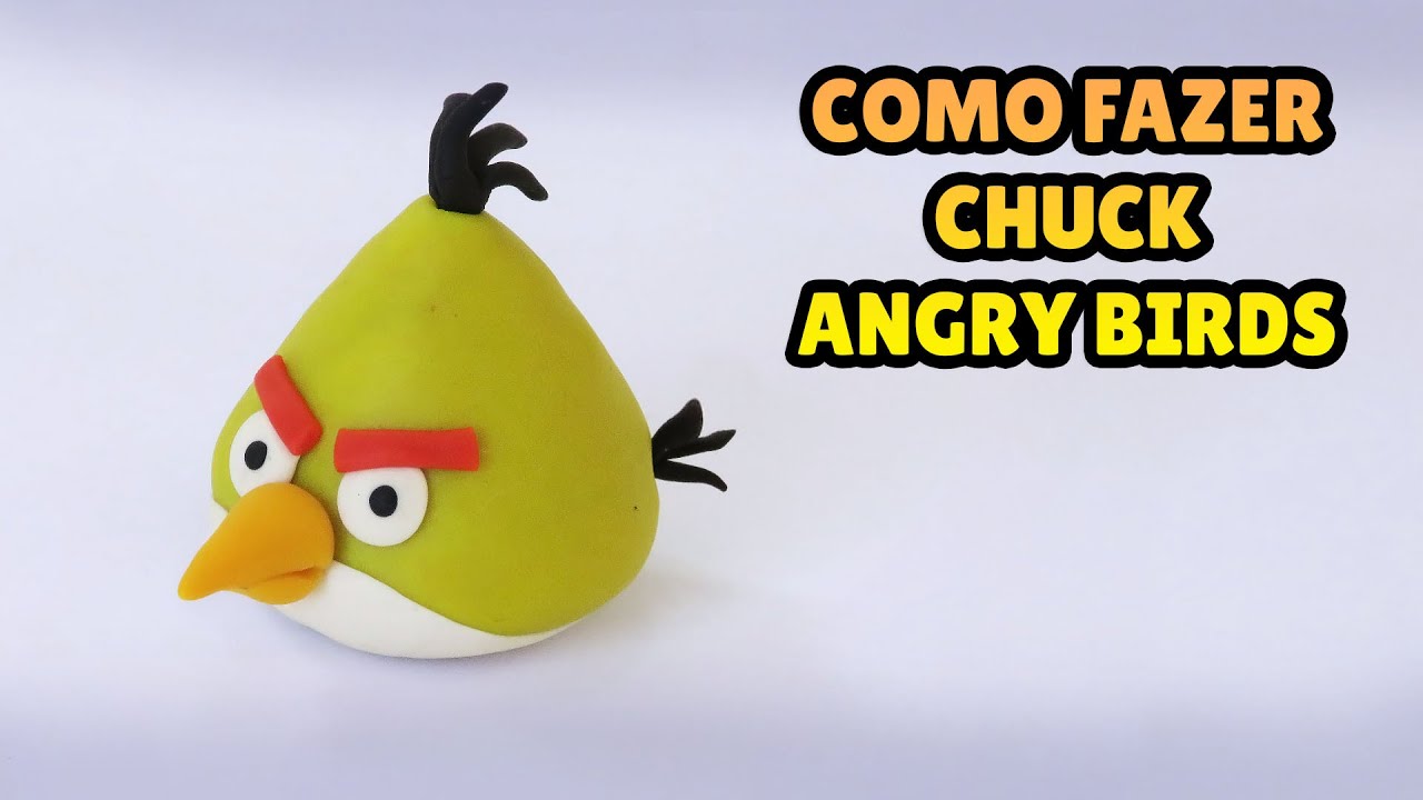 How to Make CHUCK - Angry birds - Easy Tutorial Clay, Plastilina, Fondant, PLAY DOH - DIY