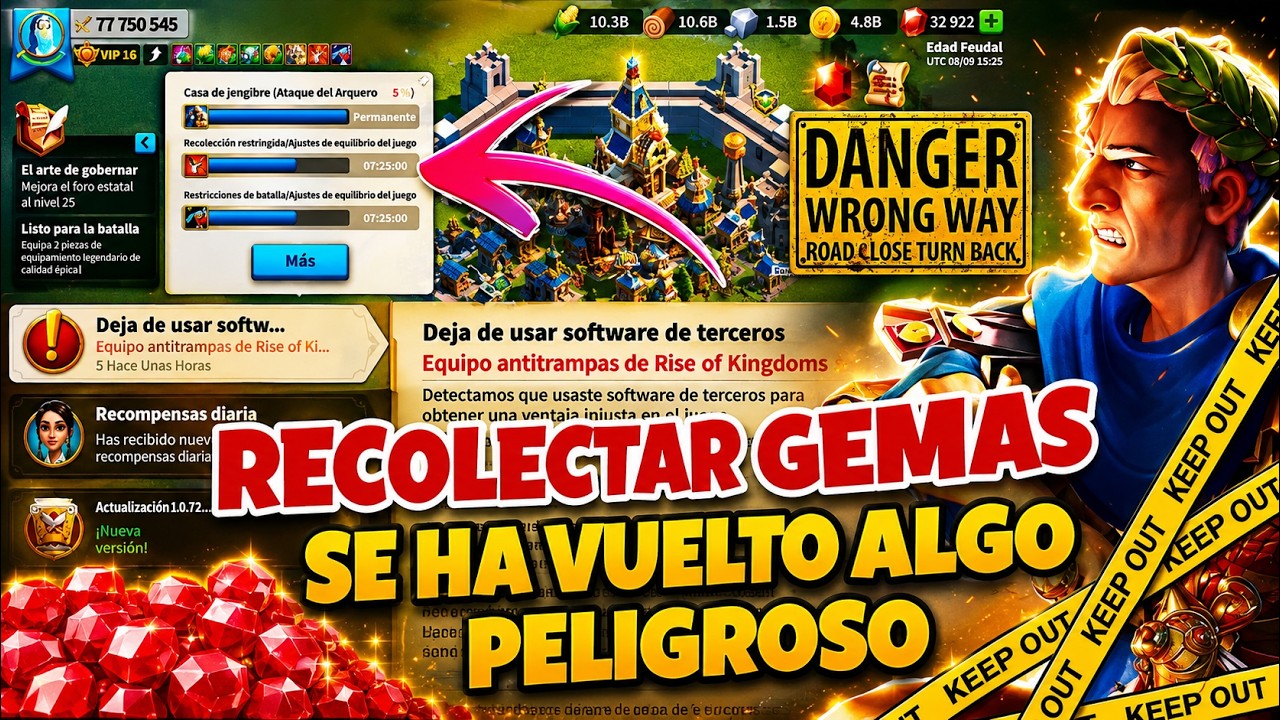 RECOLECTAR GEMAS POR MONTONES TE PUEDE LLEVAR A PROBLEMAS - RISE OF KINGDOMS