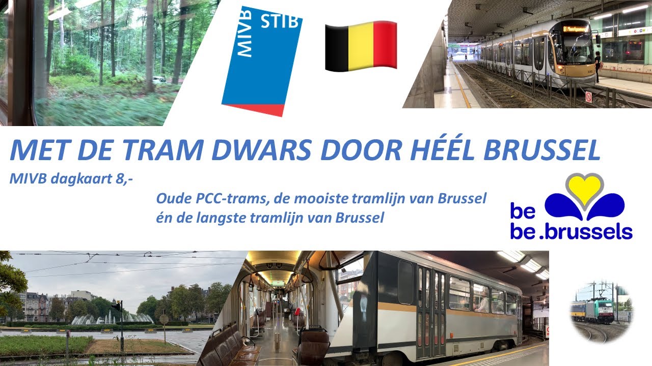 Met de TRAM dwars door héél BRUSSEL - PCC trams, mooie en lange tramlijnen #detreinreizigervlogt