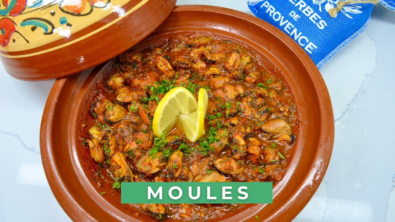 (طاجين بلح البحر (بوزروك - Tajine aux Moules - Delice Menu