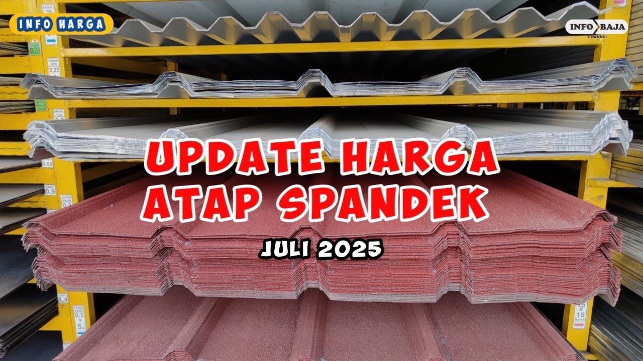 Harga atap spandek galvalum spandek pasir spandek bening terbaru juli 2025
