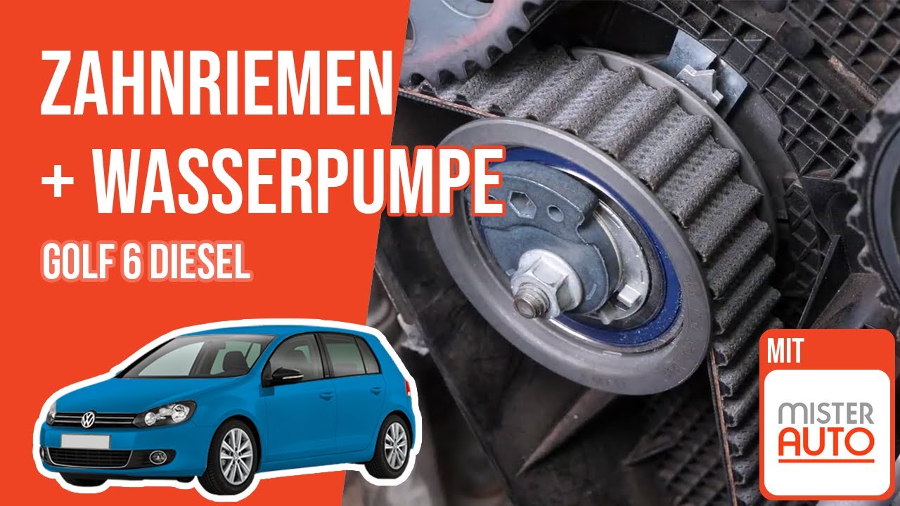 Zahnriemenwechsel mit Wasserpumpe Golf 6 1.6 TDI 🚗