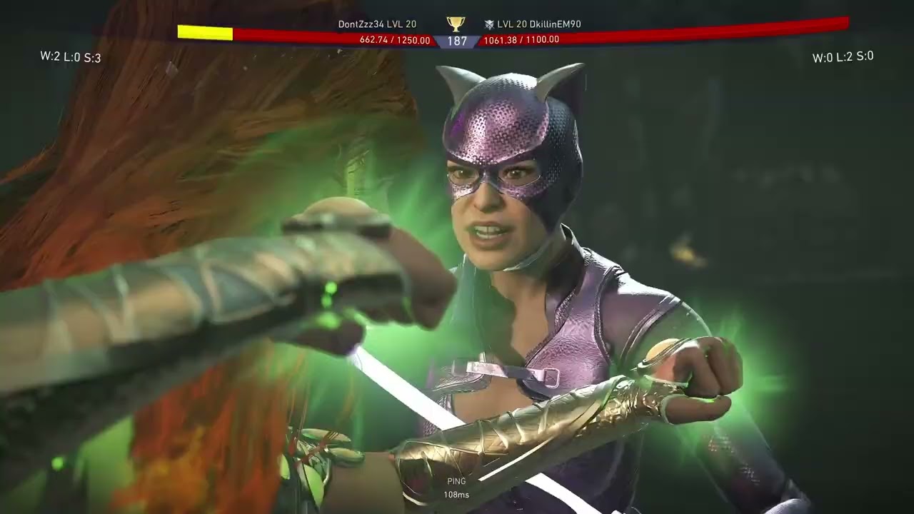 Injustice 2 - Catwoman vs Subzero/Starfire (ranked)