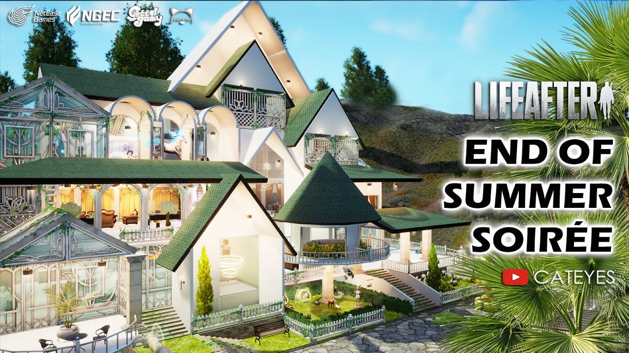 [4K] 🏘️ LIFEAFTER Double Manor Design 🌴 End of Summer Soirée at CATVILLA
