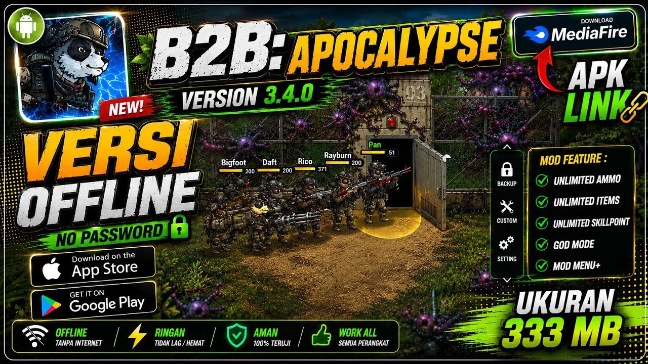 DOWNLOAD!! B2B: Apocalypse Mod Version 3.4.0 | Unlimited Items & Mod Menu+ | Download MediaFire