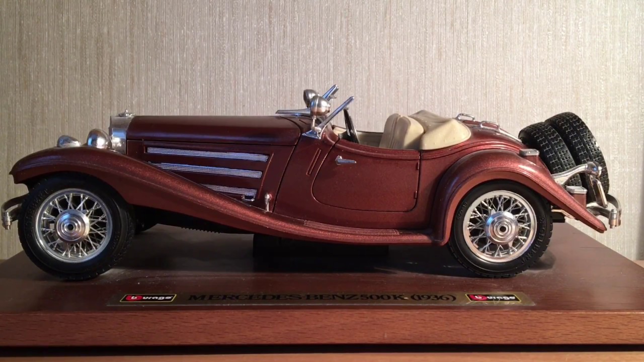 Mercedes-Benz 500K (1936) 1:18 от Bburago обзор