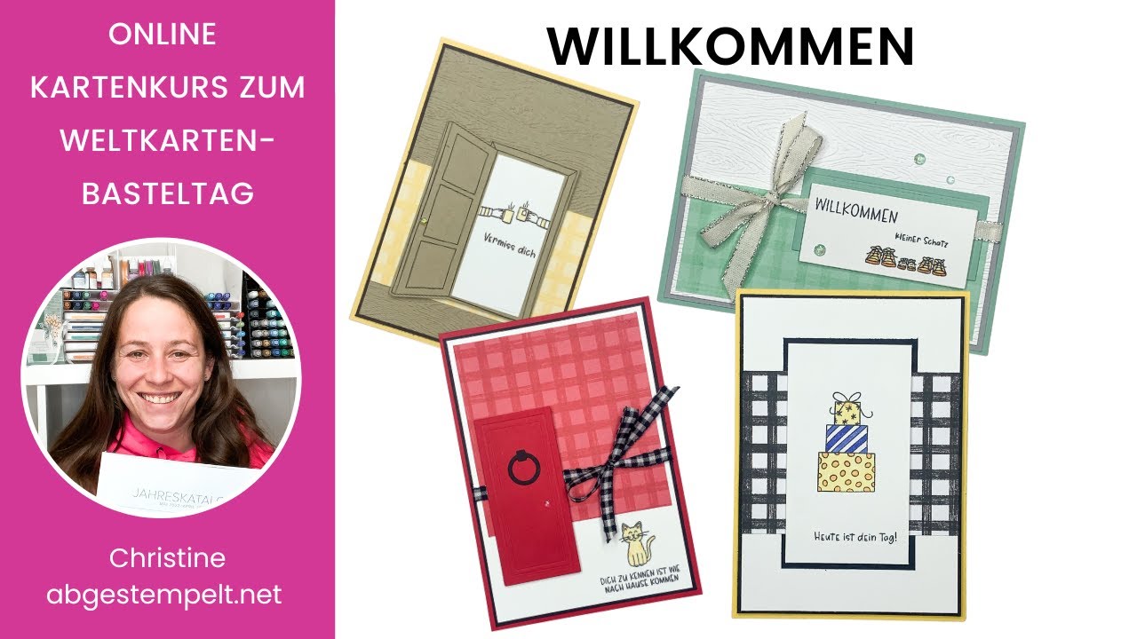 Online Kartenkurs zum Mitbasteln anlässlich des Weltkartenbasteltags⎜Willkommen⎜Stampin' Up!®